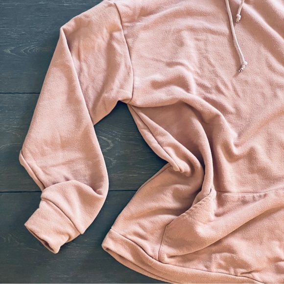 NASTY GAL Dusty Rose Oversized Sweatshirt Hoodie - Picture 3 of 11
